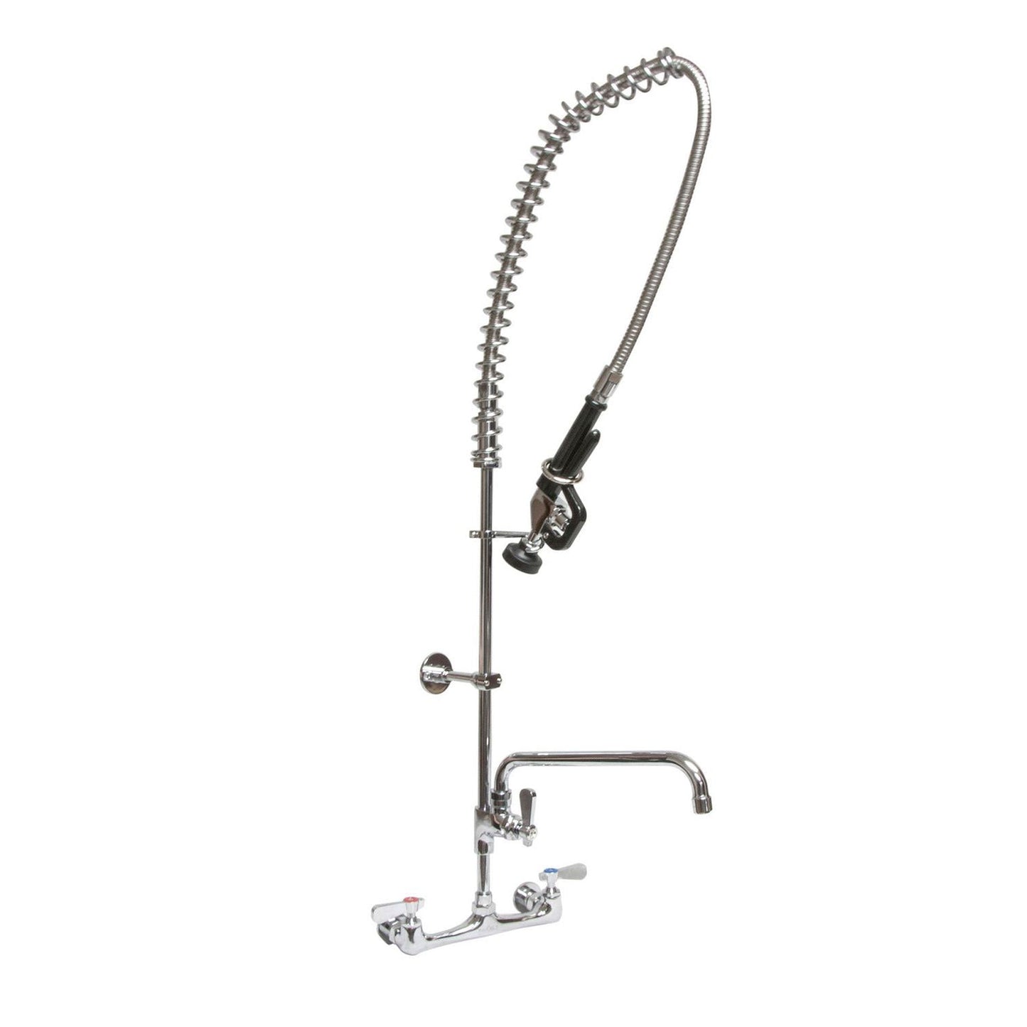 BK Resources WorkForce Prerinse Add-A-Faucet, 4.62" Height/12" Reach, Chrome (BKEVSMPRAF12M)