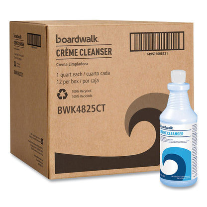 Boardwalk Creme Cleanser, Baby Powder Scent, 32 oz Bottle,12/Carton (BWK4825)