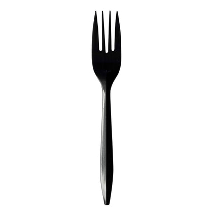 Boardwalk Mediumweight Polypropylene Cutlery, Fork, Black, 1,000/Carton (BWKFORKBLPP)