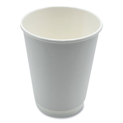 Boardwalk Paper Hot Cups, Double-Walled, 12 oz, White, 25/Pack (BWKDW12HCUPPK)