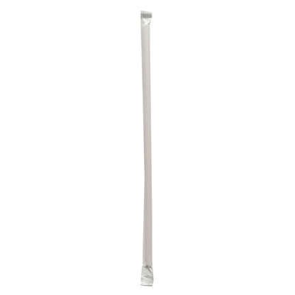 Boardwalk Wrapped Giant Straws, 10.25", Polypropylene, Red/White Striped, 1,200/Carton (BWKGST1025RW)