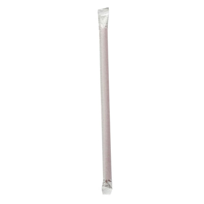Boardwalk Wrapped Giant Straws, 7.75", Polypropylene, Red, 7,200/Carton (BWKGSTW775RD)