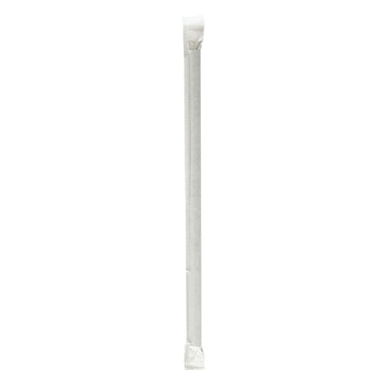 Boardwalk Wrapped Jumbo Paper Straws, 7.75", Paper, Black, 1,280/Carton (BWKPPRSTRWBLIW)