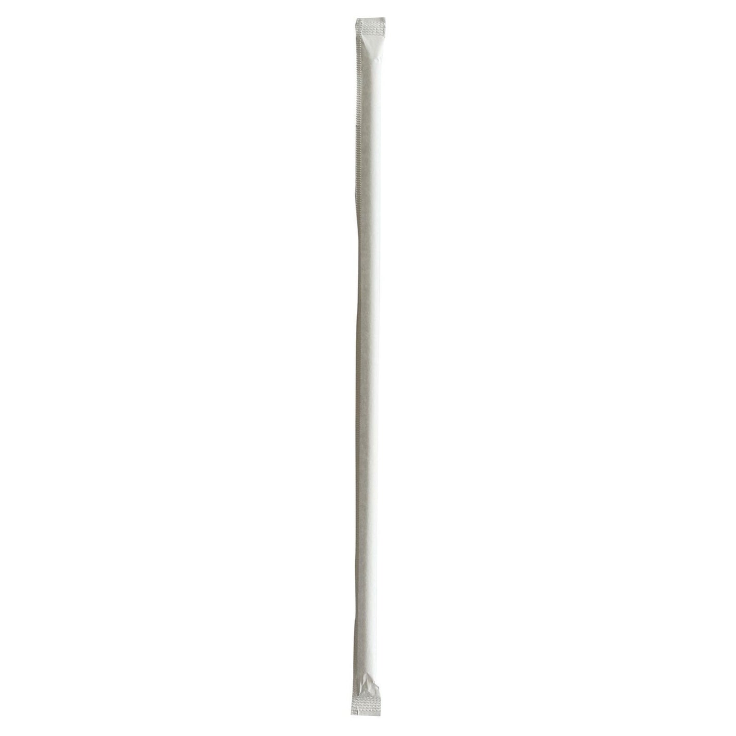 Boardwalk Wrapped Jumbo Straws, 10.25", Polypropylene, Clear, 2,000/Carton (BWKJUMW1025CLR)