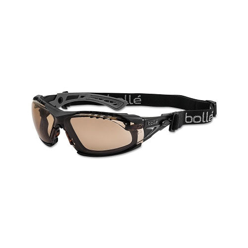 Bolle Rush+ Series Safety Glasses, Twilight Lens, Anti-Fog, Anti-Scratch, Polycarbonate, Black Frame (286-40258)