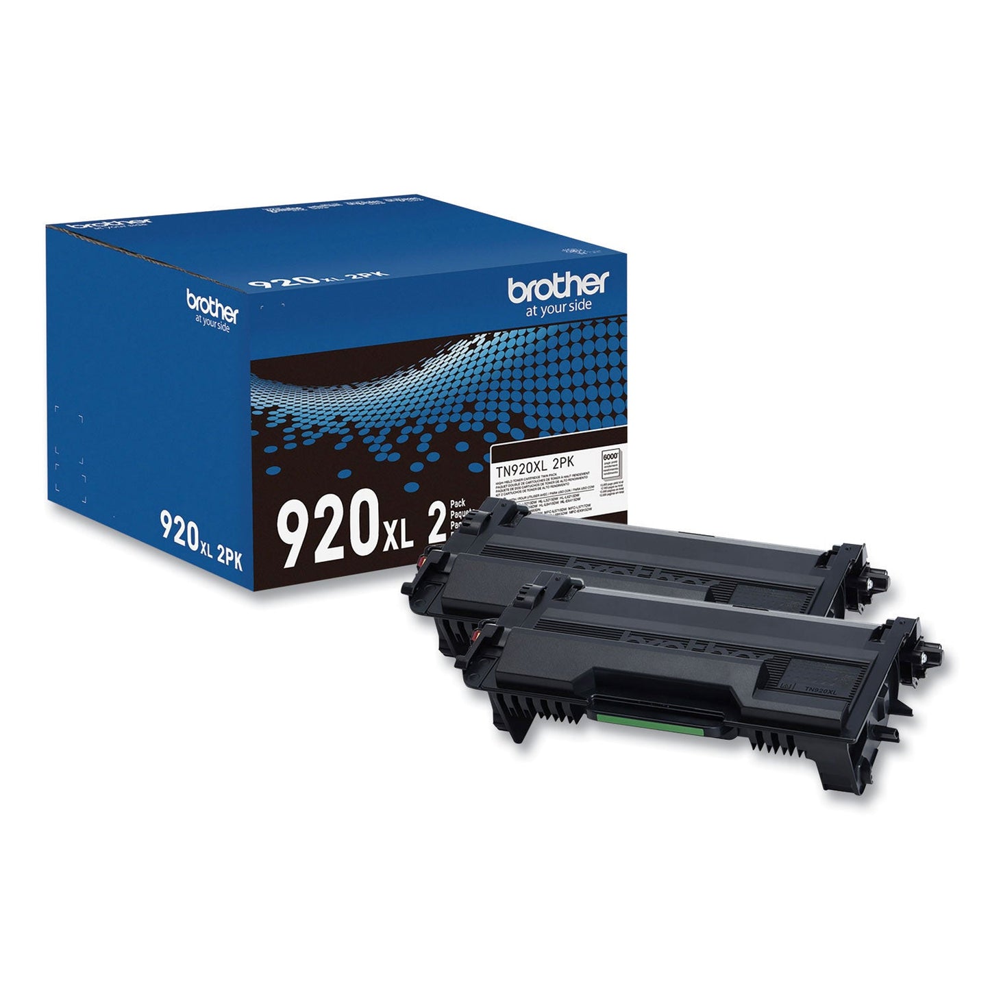 Brother TN920XL2PK High-Yield Toner, 12,000 Page-Yield, Black, 2/Pack (BRTTN920XL2PK)