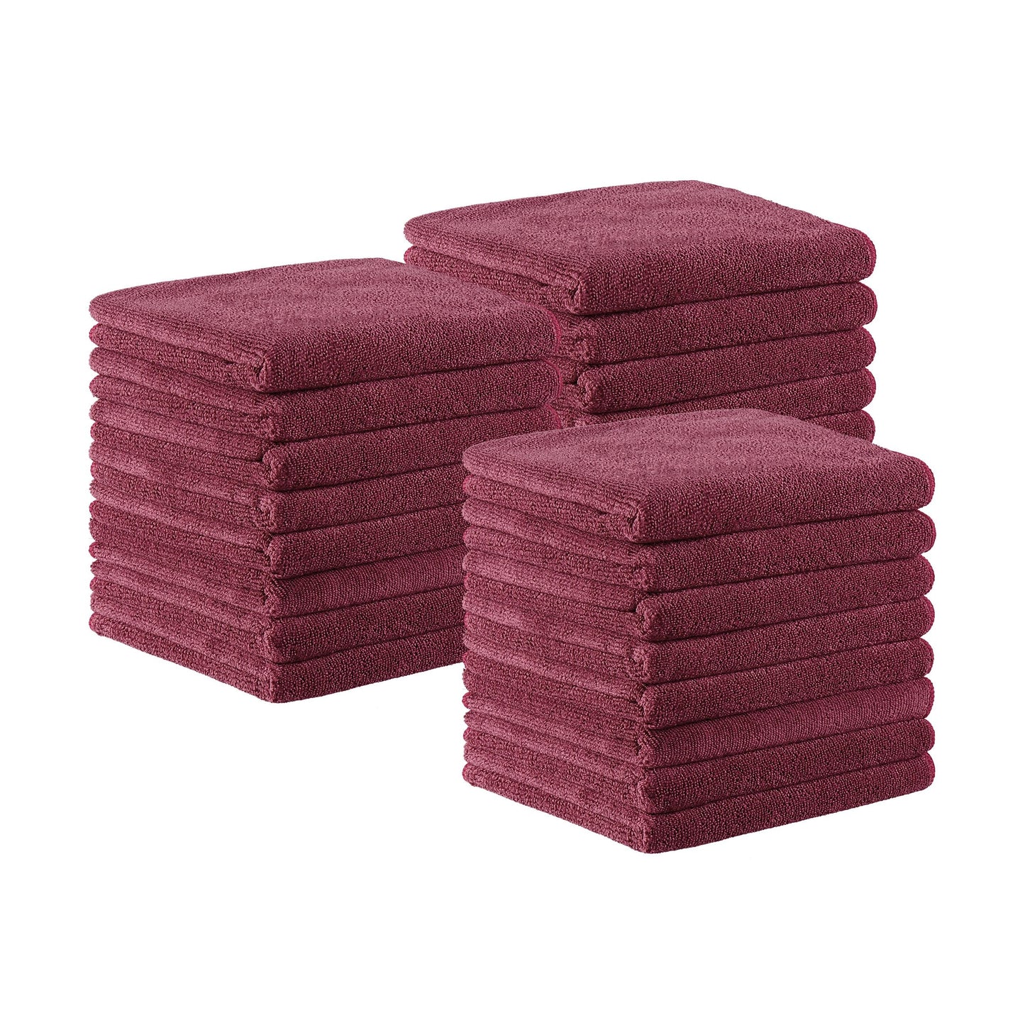 Arkwright Home Bck2U Terry Mircofiber Salon Towel 16x27 Burgundy (24/Pack) (PNP915109BU)