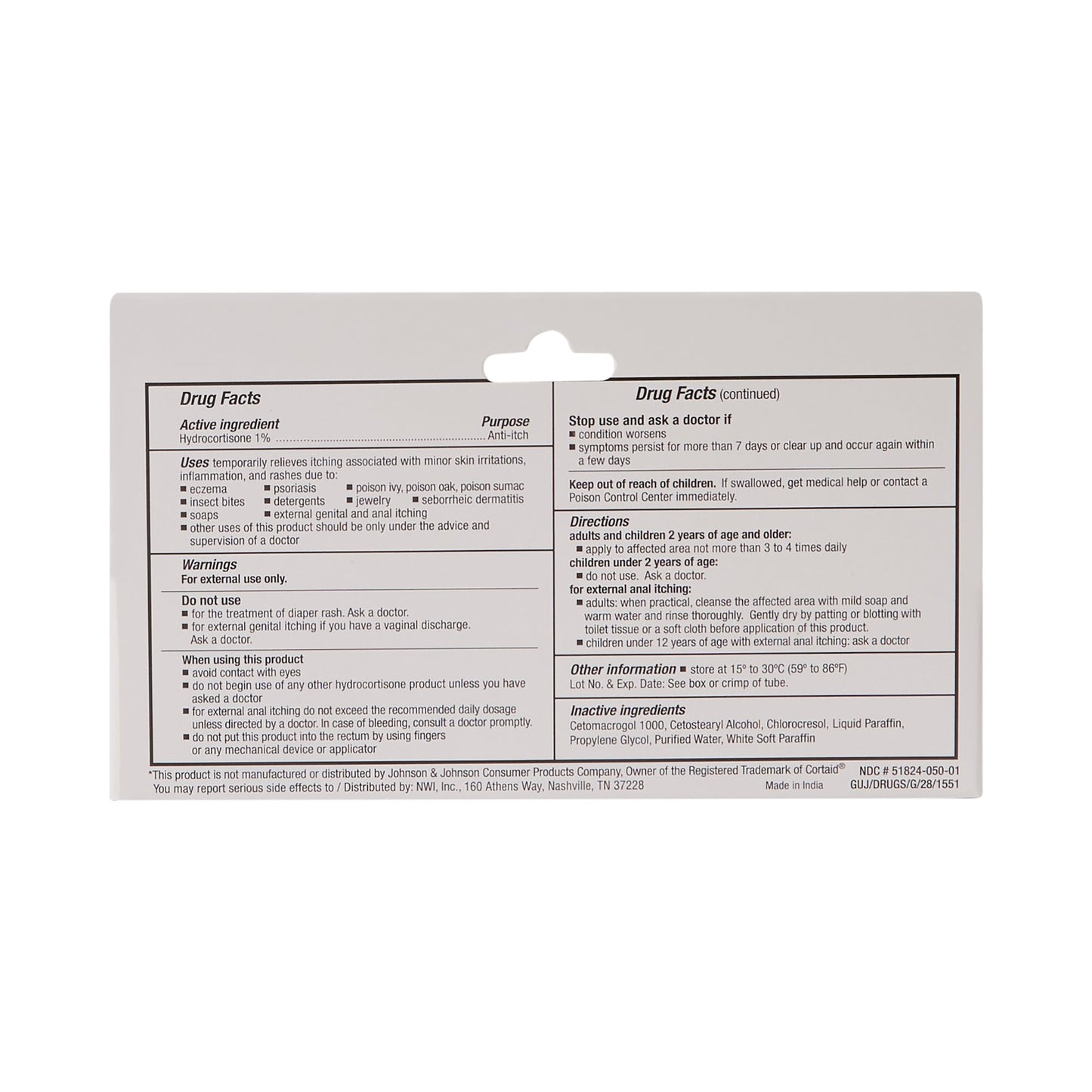 CareALL® Itch Relief 1% Strength Cream 1 oz. Tube (838876_EA)