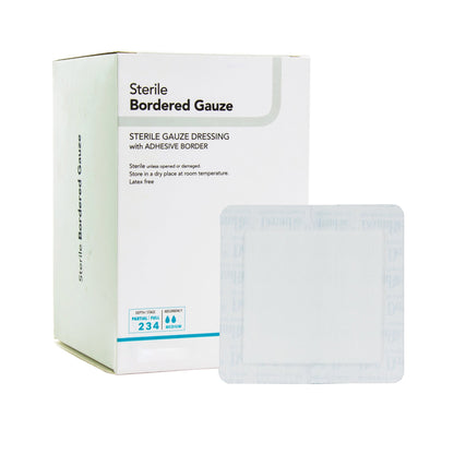DermaRite® Bordered Gauze Island Dressing 2 X 2 Inch Square Sterile (972459_EA)