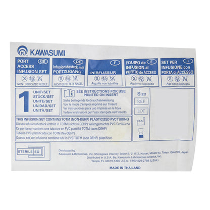 Kawasumi Huber Infusion Set 20 Gauge 1 Inch 8 Inch Tubing Without Port (356899_EA)