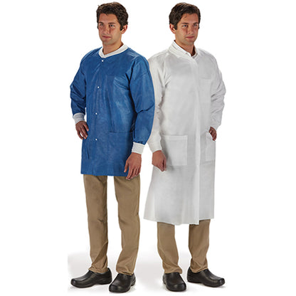 LabMates® Lab Jacket Blue Small Hip Length SMS Disposable (1149954_BG)