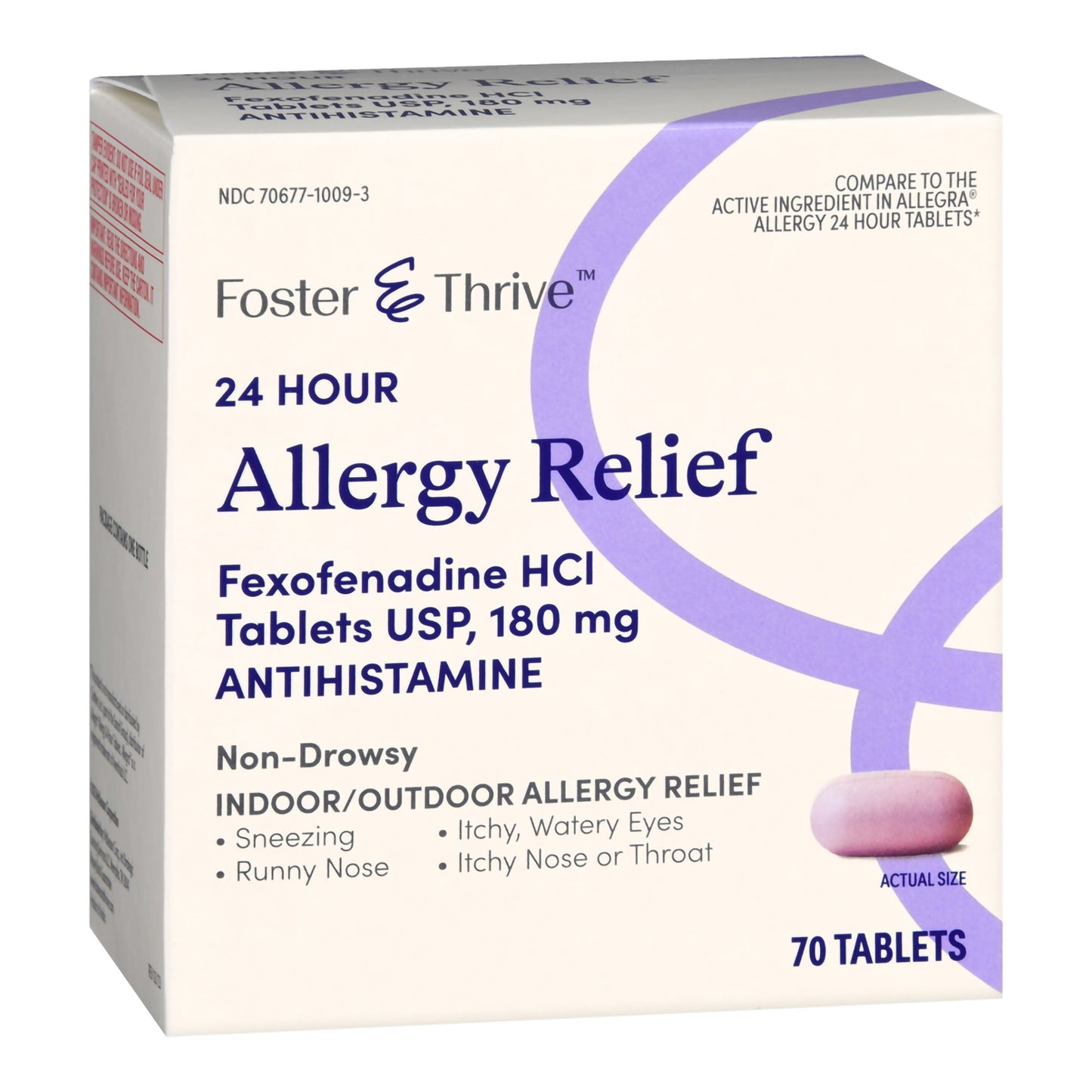 Foster & Thrive™ Allergy Relief 180 mg Strength Tablet 70 per Bottle (1238954_BT)