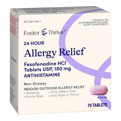 Foster & Thrive™ Allergy Relief 180 mg Strength Tablet 70 per Bottle (1238954_BT)