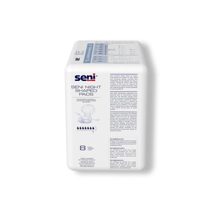 Seni® Shaped Night Pads Incontinence Liner 27 Inch Length Heavy Absorbency Super Absorbent Core One Size Fits Most (1223800_CS)