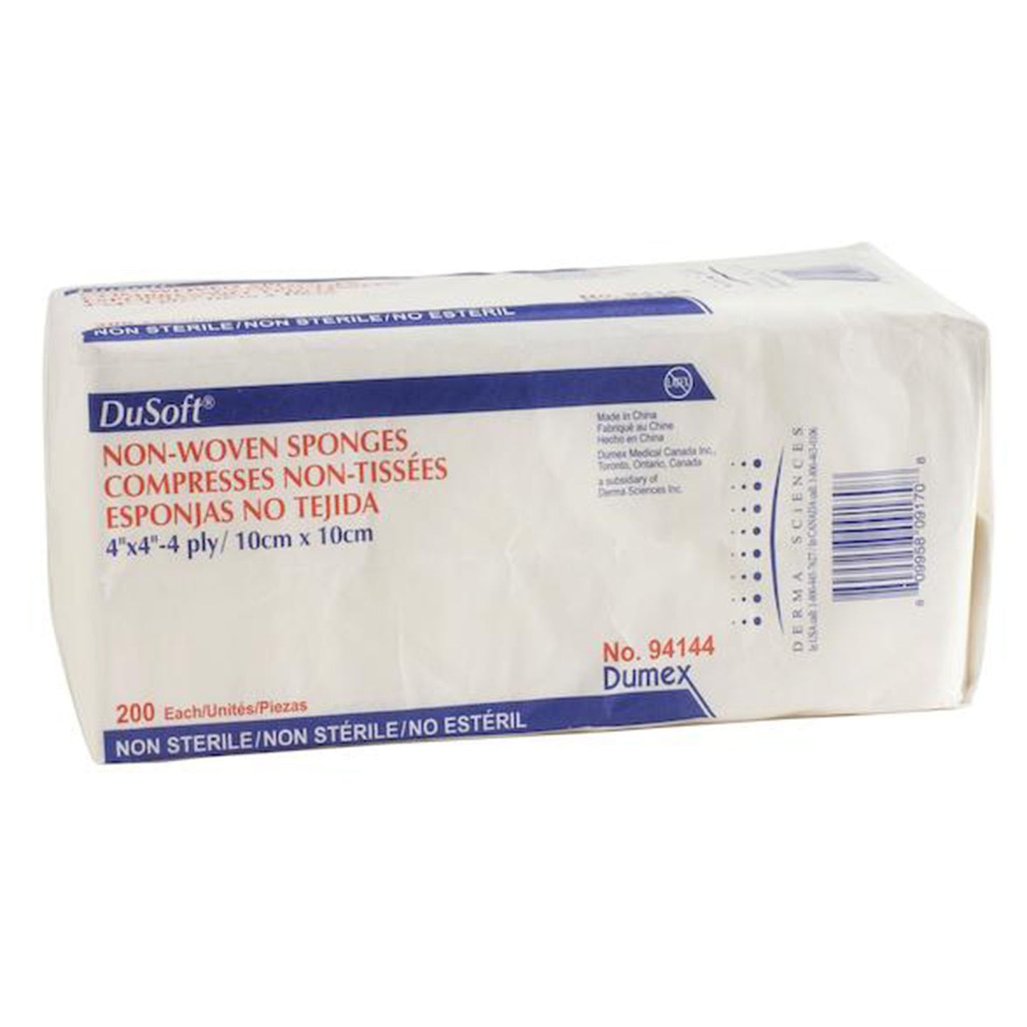 Dusoft Nonwoven Sponge 4 X 4 Inch 4-Ply NonSterile 200 per Pack (645791_CS)