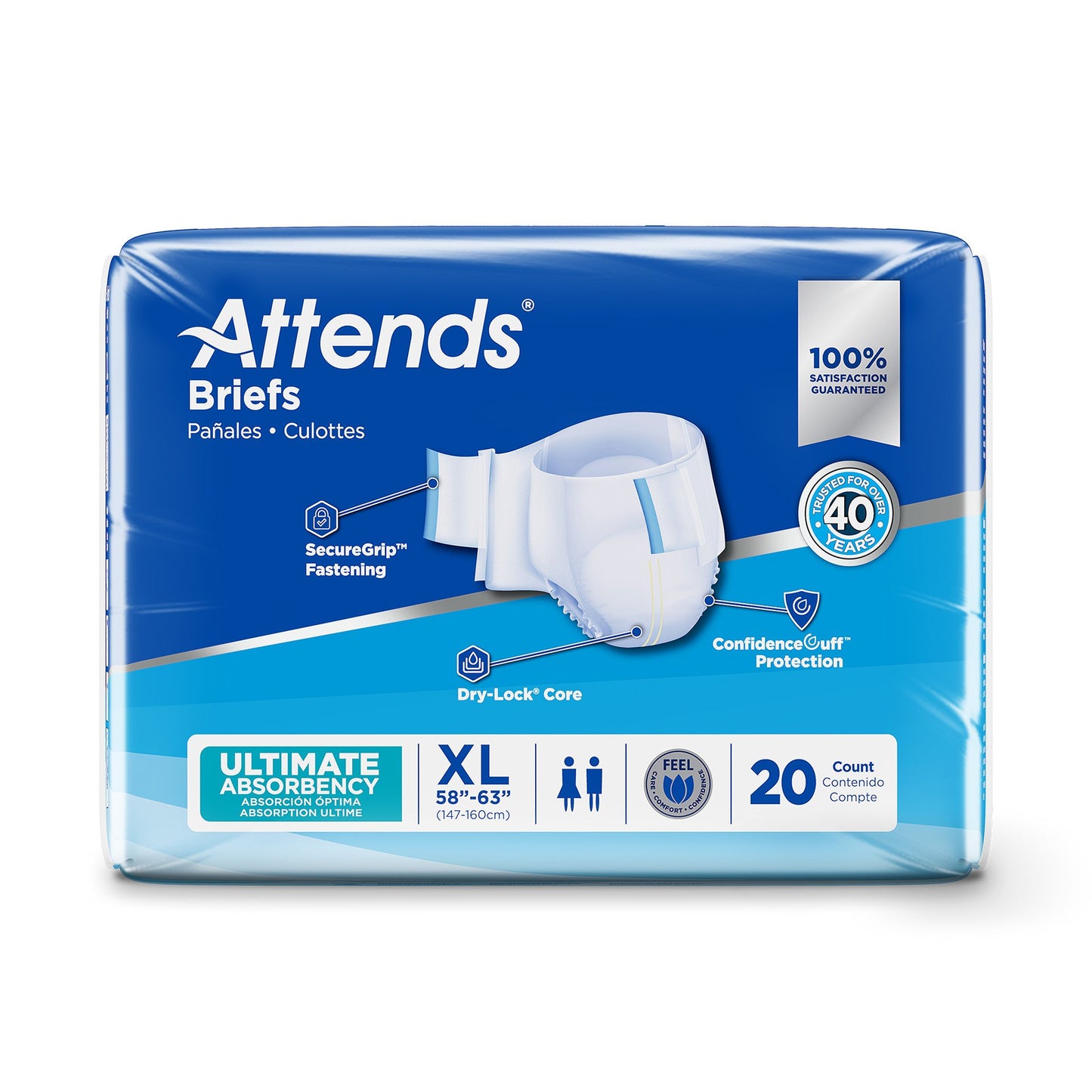 Attends® Advanced Unisex Adult Incontinence Brief X-Large Disposable Heavy Absorbency (950226_BG)