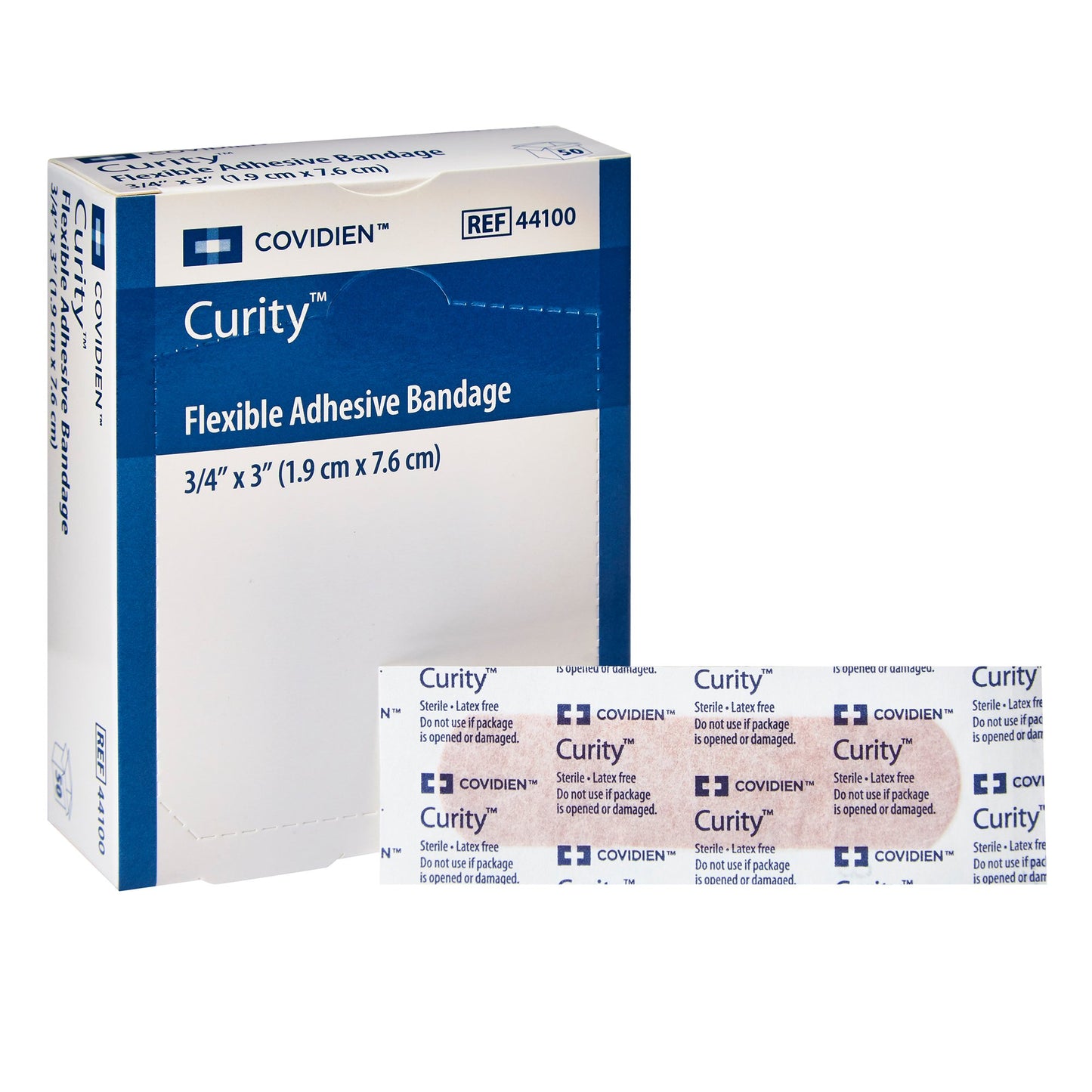 Curity™ Adhesive Strip 3/4 X 3 Inch Fabric Rectangle Tan Sterile (731634_CS)