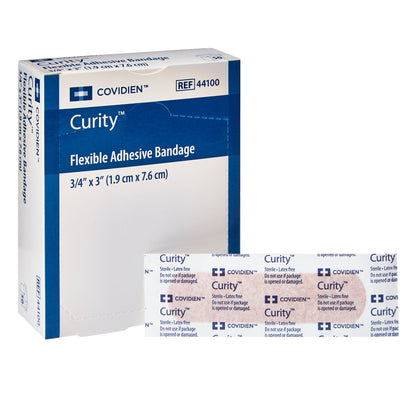 Curity™ Adhesive Strip 3/4 X 3 Inch Fabric Rectangle Tan Sterile (731634_CS)