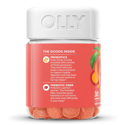 OLLY® Probiotic + Prebiotic Prebiotic / Probiotic Dietary Supplement 30 per Bottle Gummy (1249518_BT)
