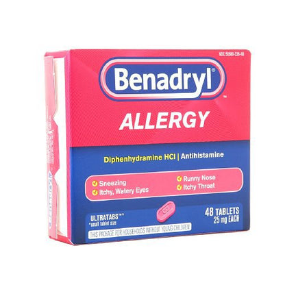 Benadryl® Allergy Relief 25 mg Strength Tablet 48 per Box (831711_CT)