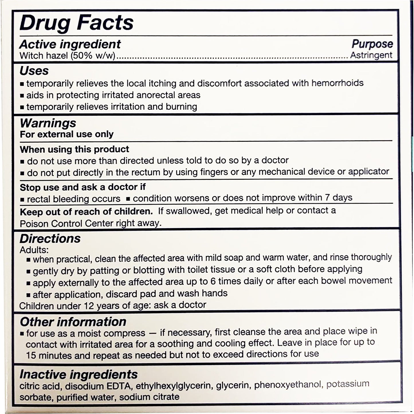 Tucks® Hemorrhoid Relief Pad 40 per Box (1161031_BX)