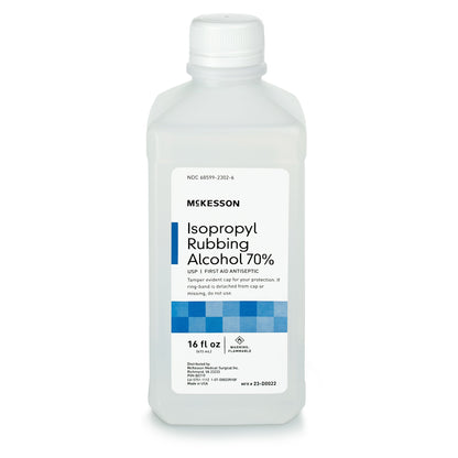 McKesson Brand Antiseptic Isopropyl Alcohol Topical Liquid 16 oz. Bottle (49176_CS)