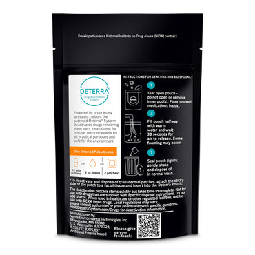 Deterra® Drug Disposal Pouch Small, 15 Pill or 2 Patch or 2 oz. Liquid Capacity (1178048_EA)