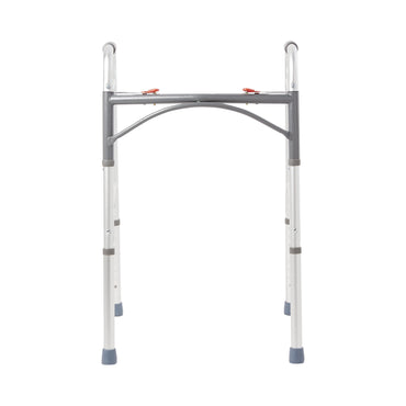 McKesson Dual Release Folding Walker Adjustable Height Aluminum Frame 350 lbs. Weight Capacity 32 to 39 Inch Height (1088076_CS)