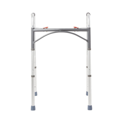 McKesson Dual Release Folding Walker Adjustable Height Aluminum Frame 350 lbs. Weight Capacity 32 to 39 Inch Height (1088076_CS)