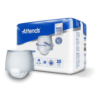 Attends® Care Unisex Adult Absorbent Underwear Pull On with Tear Away Seams Medium Disposable Heavy Absorbency (771656_BG)