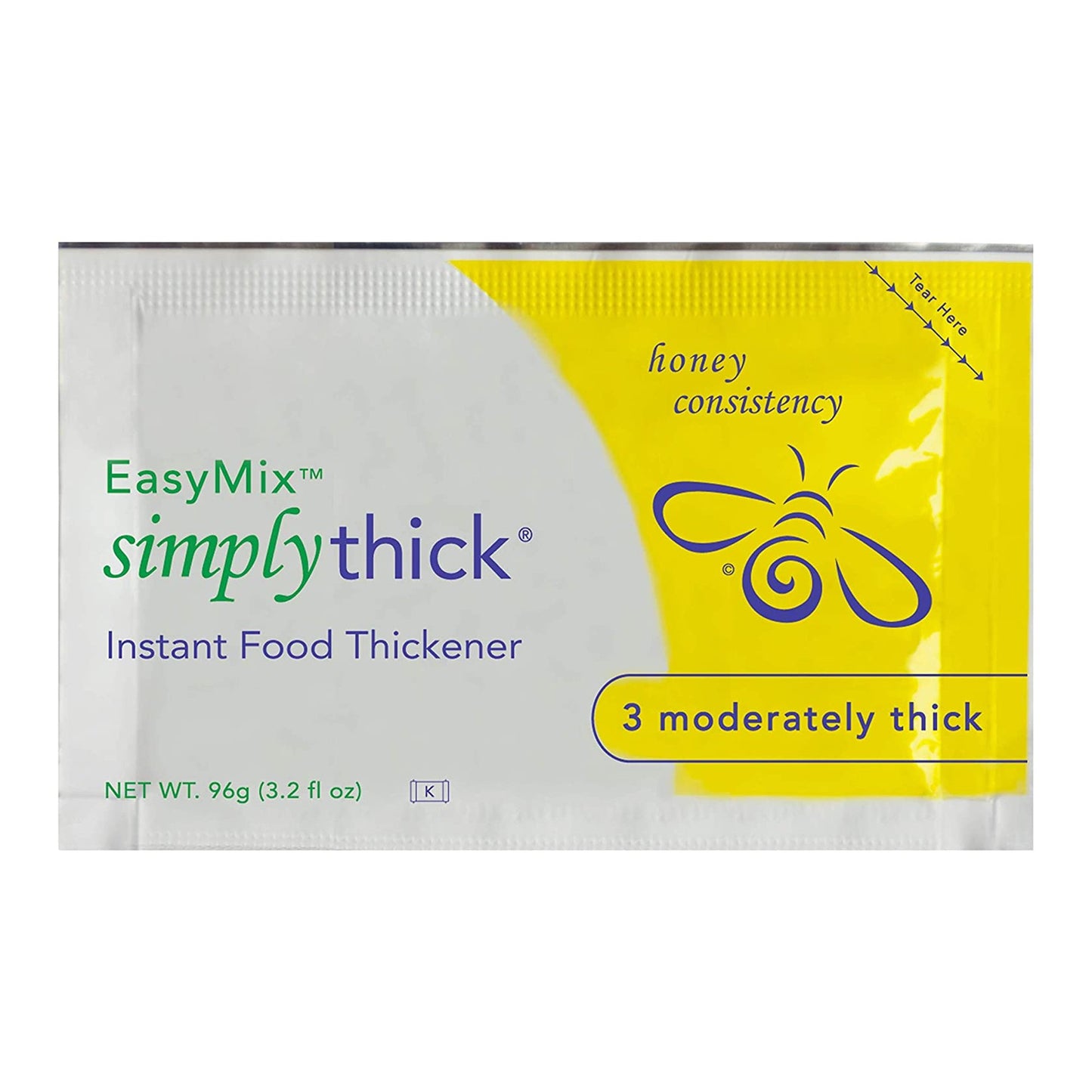 SimplyThick® Easy Mix Food and Beverage Thickener 96 Gram Individual Packet Unflavored Gel IDDSI Level 3 Moderately Thick/Liquidized (1087564_EA)