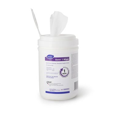 Diversey™ Oxivir® 1 Surface Disinfectant Cleaner Premoistened Hydrogen Peroxide Based Manual Pull Wipe 160 Count Canister Scented NonSterile (1048121_CS)