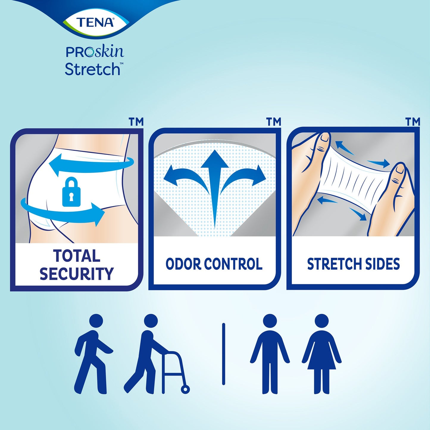 TENA ProSkin Stretch™ Ultra Unisex Adult Incontinence Brief Large / X-Large Disposable Heavy Absorbency (871836_PK)