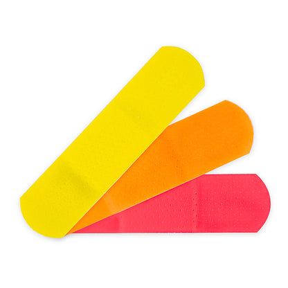 McKesson Kids™ Adhesive Strip 3/4 X 3 Inch Plastic Rectangle Neon Sterile (1055592_CS)