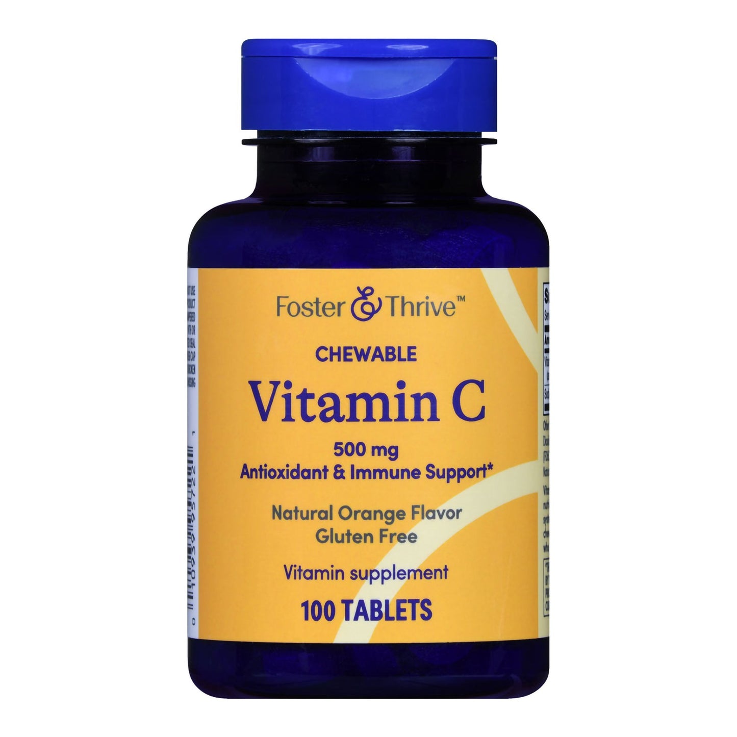 Foster & Thrive™ Vitamin C Supplement Ascorbic Acid 500 mg Strength Chewable Tablet 100 per Bottle (1238902_BT)