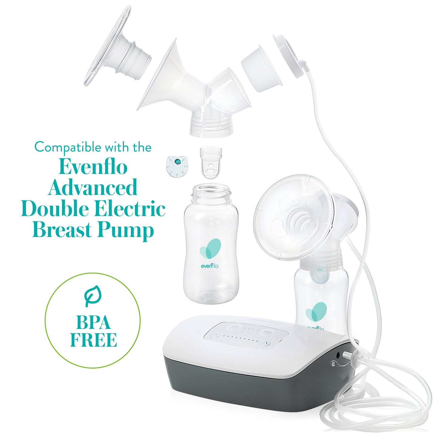 Evenflo Advanced Breast Pump Replacement Parts Kit For Double Electric Breast Pump (1041161_CS)