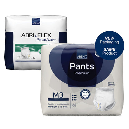 Abena® Premium Pants M3 Unisex Adult Absorbent Underwear Pull On with Tear Away Seams Medium Disposable Heavy Absorbency (1218231_PK)