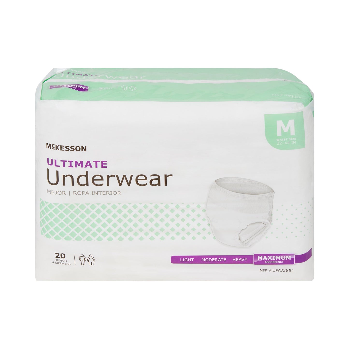 McKesson Unisex Adult Absorbent Underwear Pull On with Tear Away Seams Medium Disposable Heavy Absorbency (1123835_CS)