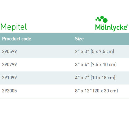 Mepitel® Wound Contact Layer Dressing 3 X 4 Inch Sterile (710905_CS)