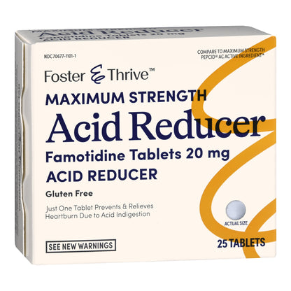 Foster & Thrive™ Antacid 20 mg Strength Tablet 25 per Box (1239004_BX)