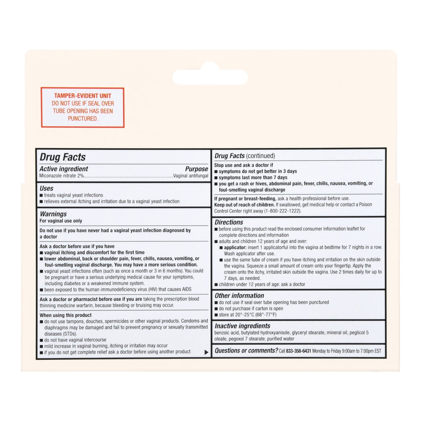 Foster & Thrive™ Vaginal Antifungal 2% Strength / 100 mg Cream 1.59 oz. Tube (1244991_EA)