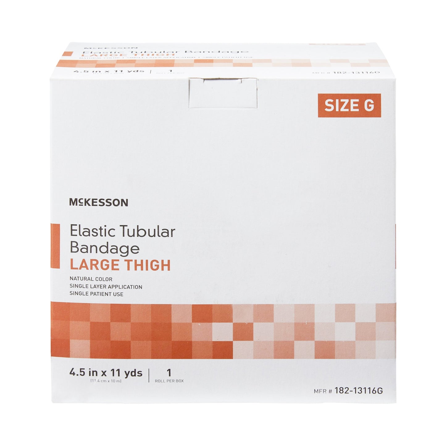 McKesson Spandagrip™ Elastic Tubular Support Bandage 4-1/2 Inch X 11 Yard Large Thigh Pull On Natural NonSterile Size G Standard Compression (1112850_CS)