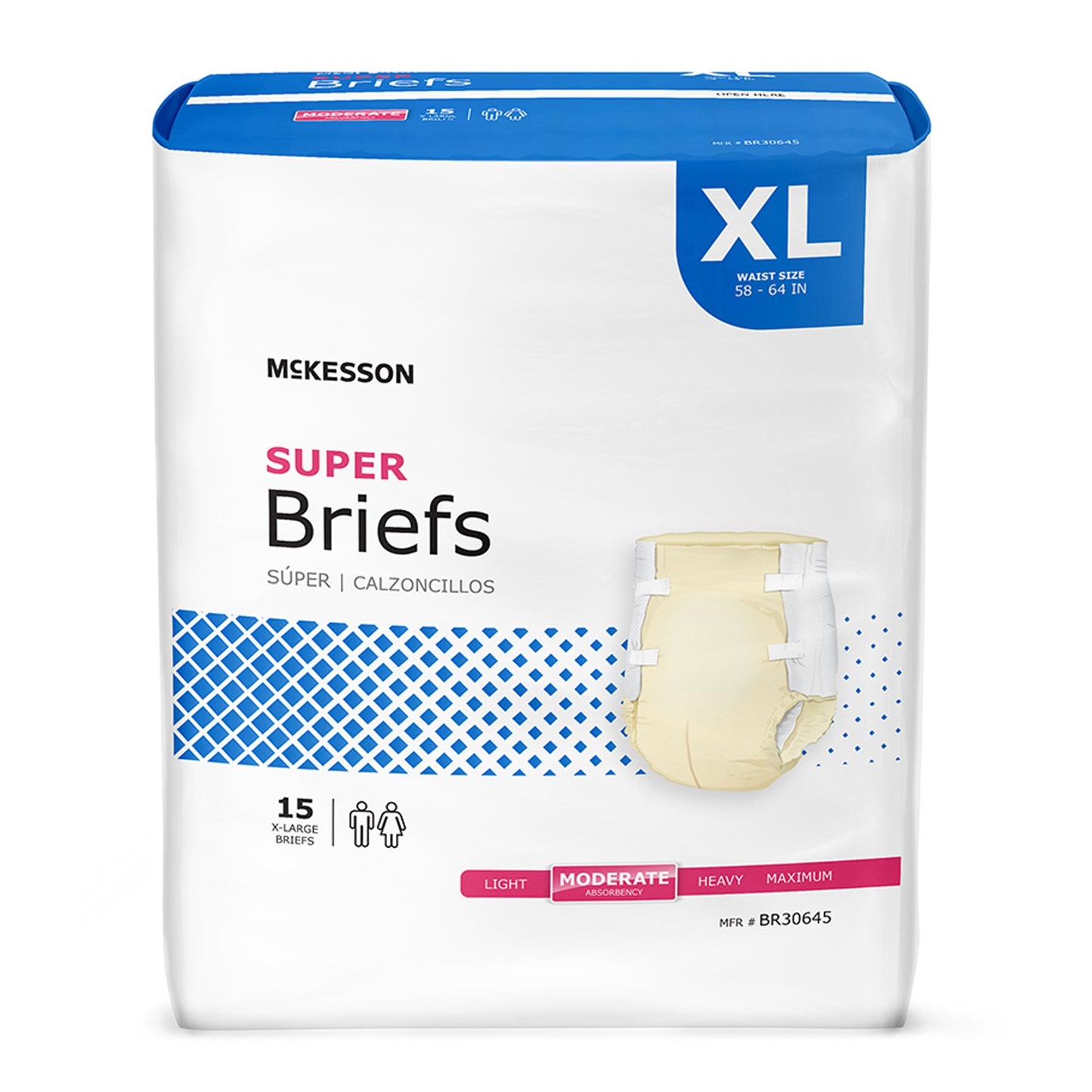 McKesson Unisex Adult Incontinence Brief X-Large Disposable Moderate Absorbency (1123843_CS)