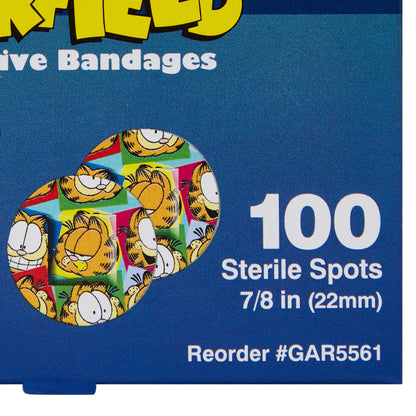 ASO Adhesive Spot Bandage 7/8 Inch Plastic Round Kid Design (Garfield) Sterile (686700_BX)