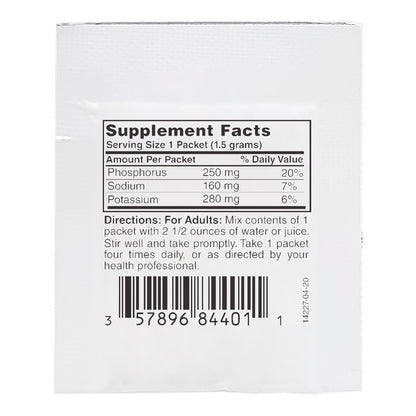 Geri-Care® Dietary Supplement Phosphorus / Sodium / Potassium 250 mg -160 mg - 280 mg Strength Oral Powder 100 per Box Strawberry Flavor (1179898_PK)