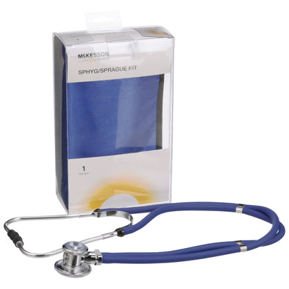McKesson Brand Reusable Aneroid / Stethoscope Set 23 to 33 cm Adult Cuff Dual Head Sprague Stethoscope Pocket Aneroid (803194_BX)