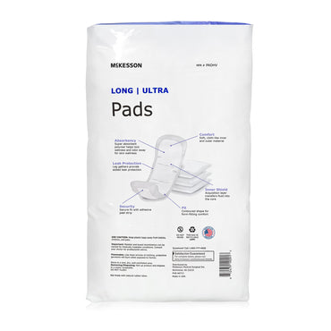 McKesson Ultra Bladder Control Pad 14 Inch Length Heavy Absorbency Polymer Core One Size Fits Most (884157_BG)
