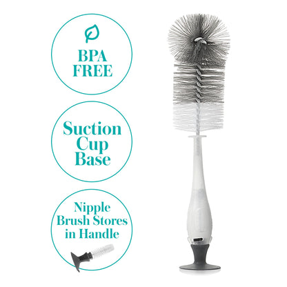 Evenflo 2-in-1 Baby Bottle / Nipple Brush Set For Baby Bottles, Nipples, Breast Pump Parts (1105101_EA)