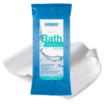 Impreva Bath™ Rinse-Free Bath Wipe Soft Pack Unscented 5 Count (470682_PK)