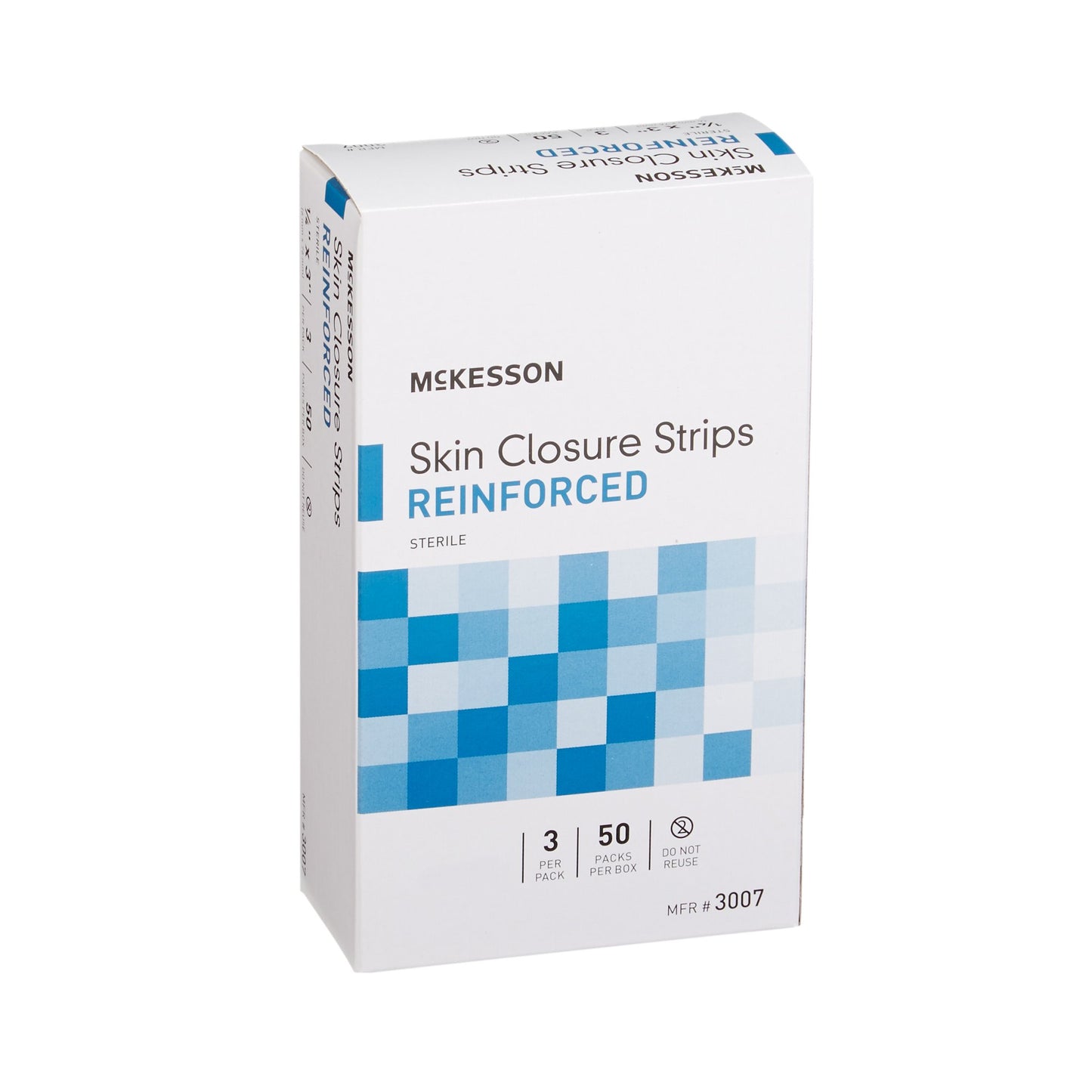 McKesson Skin Closure Strip 1/4 X 3 Inch Nonwoven Material Reinforced Strip White (876306_CS)